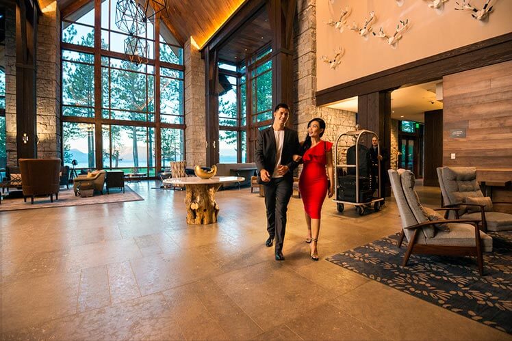 Edgewood Lodge Lake Tahoe Lobby Couple