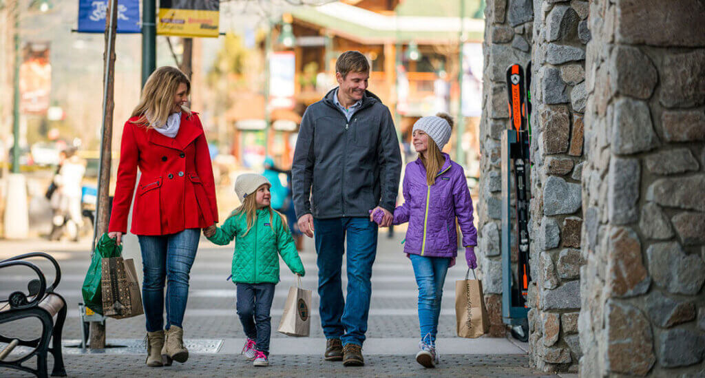 Family Shopping at Heavenly Village