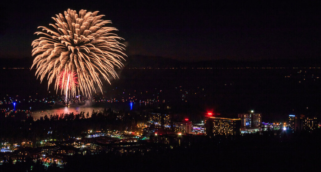 Lights on the Lake Firework Display at South Lake Tahoe
