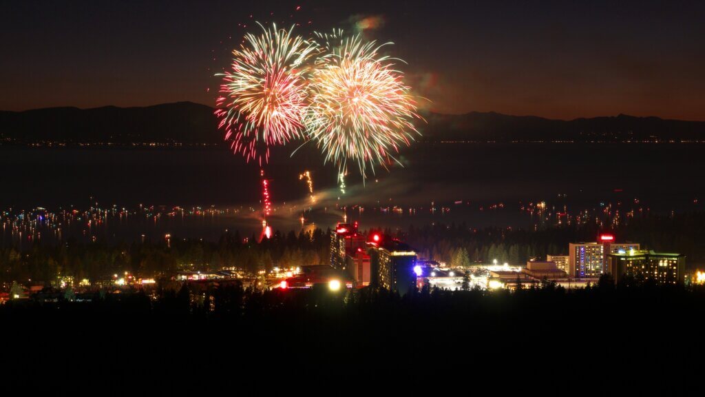 Fireworks over South Lake Tahoe