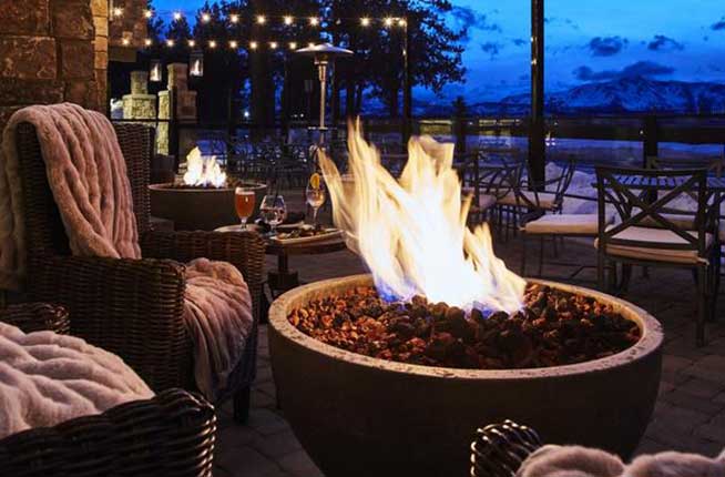 Firepit at Jimmy's at the Landing Lake Tahoe