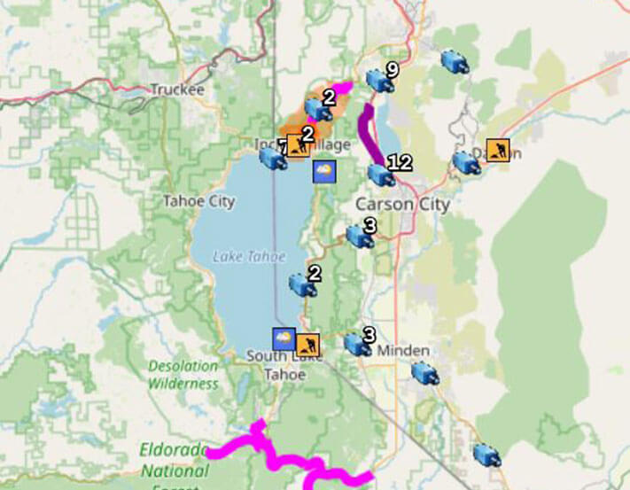 Nevada Road Conditions at Lake Tahoe