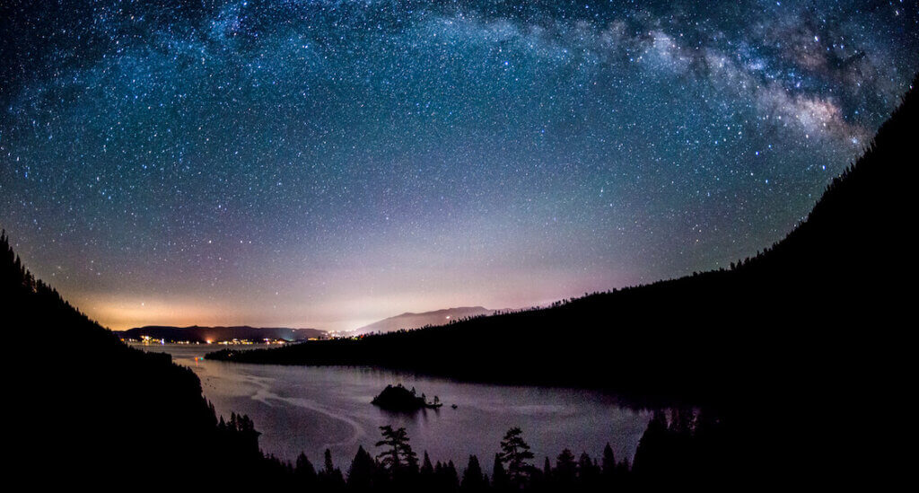 Night sky over Emerald Bay