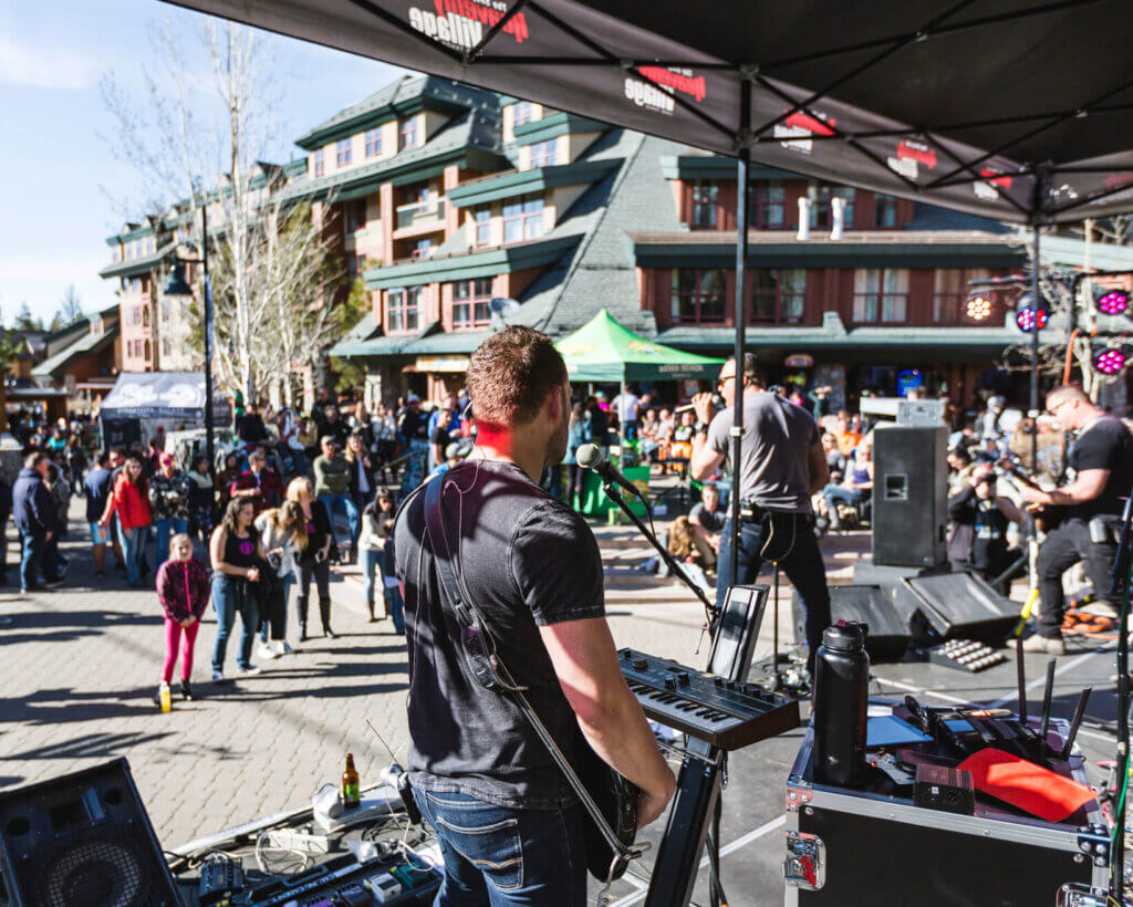 Musicians at Spring Loaded at the Heavenly Village