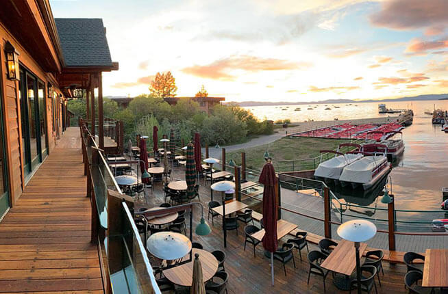 Riva Grill on the Lake Aerial of the Outside Deck