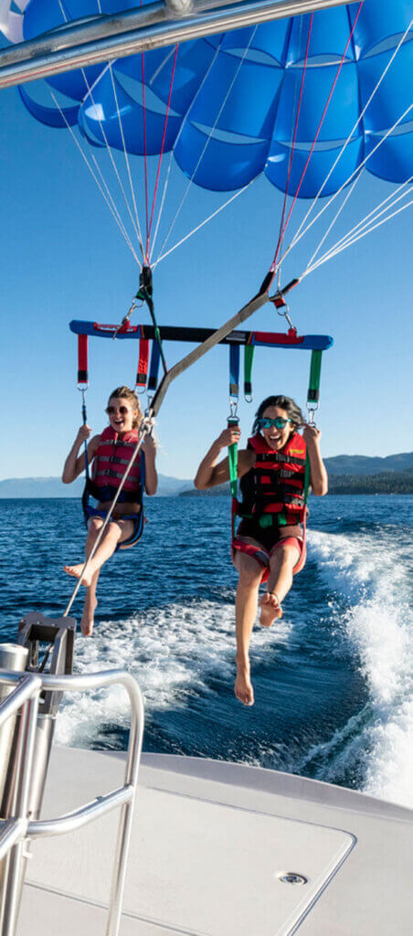 Parasailing on Lake Tahoe