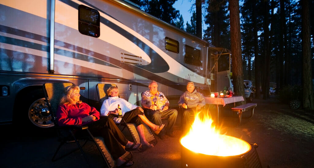 Campers at Zephyr Cove RV Park