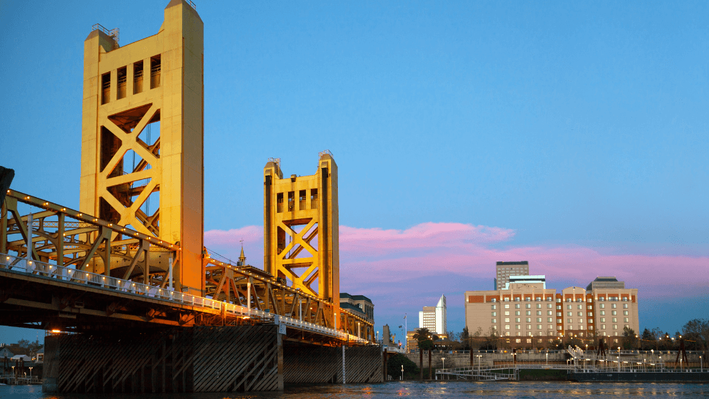 Golden Gates Drawbridge in Sacramento