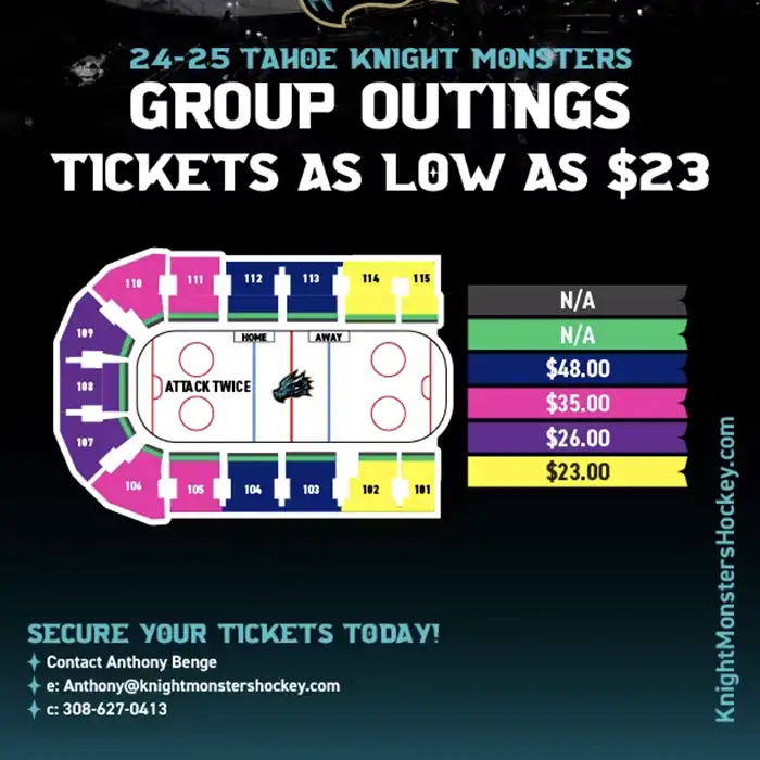 Tahoe Knight Monsters Hockey Group Tickets
