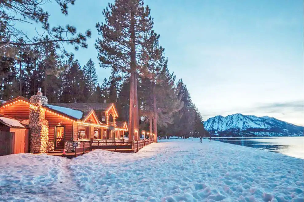 The Grove Restaurant at Camp Richardson Resort Lake Tahoe winter